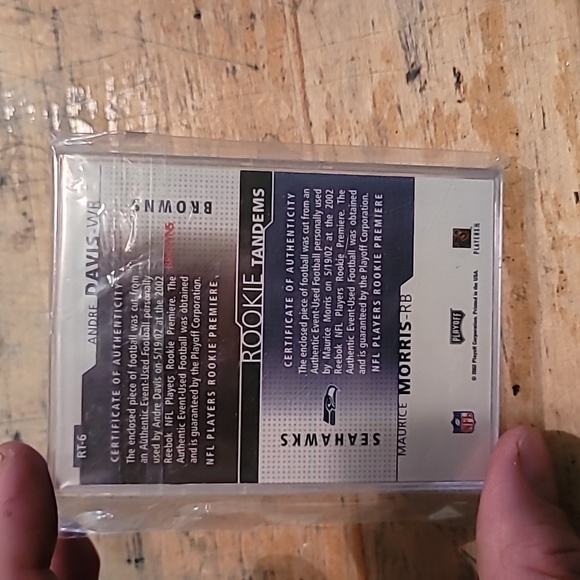 ANDRE DAVIS-WR BROWNS2002 REEBOK NFL PLAYERS RS ROOKIE PREMIERE AUTHENTIC card 2 - Picture 2 of 2